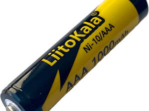 Акумулятор LiitoKala Ni-10/AAA 1.2V 1000mAh (Чорний з жовтим)