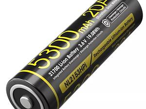 Акумулятор літієвий Li-Ion 21700 Nitecore NL2153HPI 3.6V 5300mAh захищений (1088-6-1515_hpi)