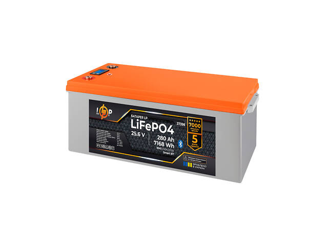 Аккумулятор LP LiFePO4 25,6V - 280 Ah (7168Wh) (BMS 200A/200А) пластик Smart BT - Фото 2