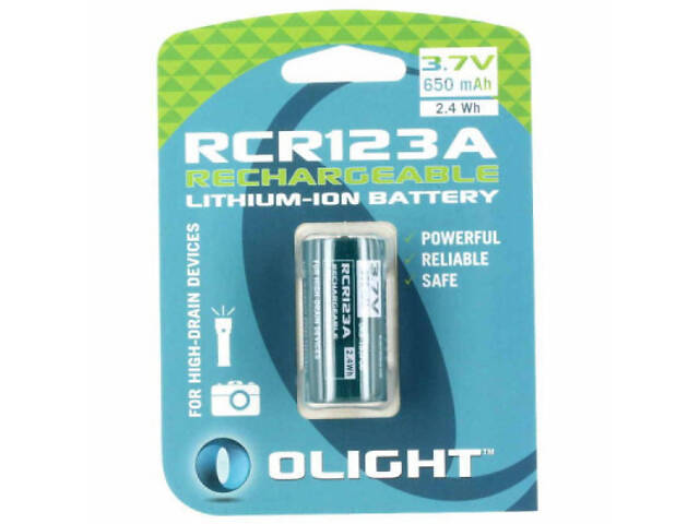 Акумулятор Olight RCR123 (16340) Li-Ion 650 mAh (ORB2-163P06) - Фото 3