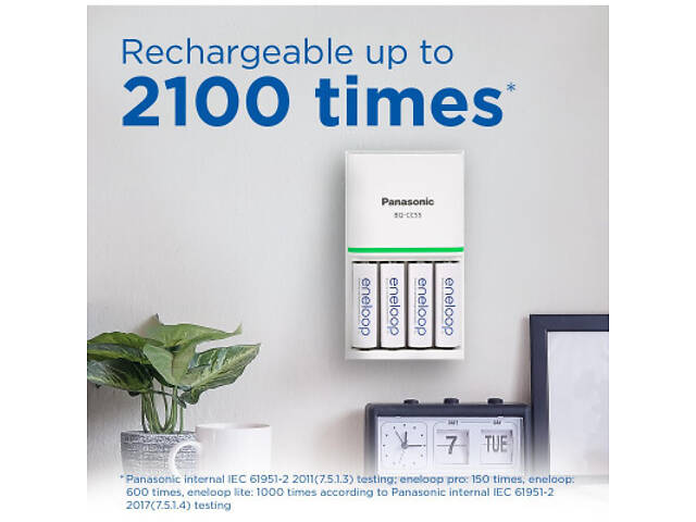 Акумулятор Panasonic AA Eneloop 2000mAh NI-MH * 2 (BK-3MCDE/2CP) - Фото 8