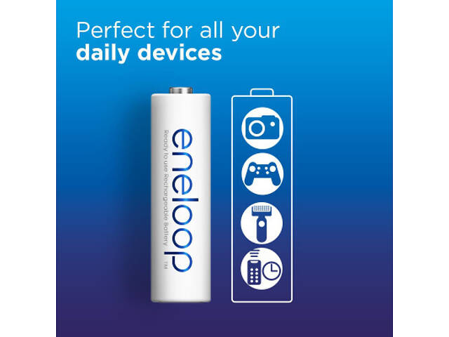 Акумулятор Panasonic AA Eneloop 2000mAh NI-MH * 2 (BK-3MCDE/2CP) - Фото 3