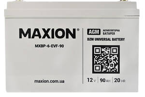 Акумулятор промисловий Maxion AGM 12V 90Ah L+ (BP-6 EVF 90)