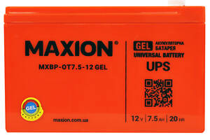 Акумулятор промисловий Maxion BP OT 7.5 - 12 GEL