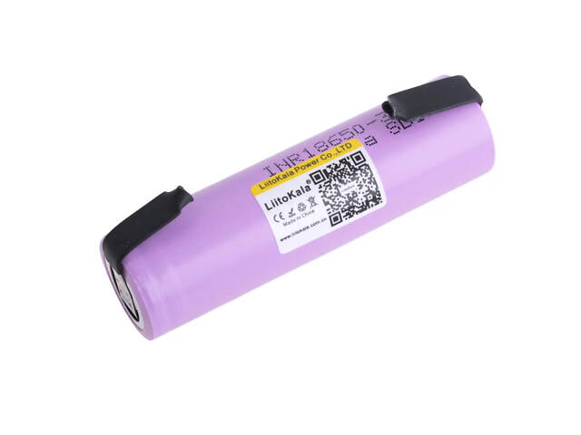 Аккумулятор высокотоковый LiitoKala Li-ion 18650 3000mAh 3,7V (INR18650-30Q) 20A Сиреневый - Фото 1