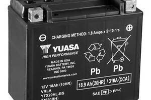 Акумулятор Yuasa MF VRLA Battery AGM (сухозаряжений) 18,9 Ah/12V '0' (+ справа)