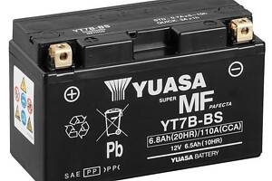 Акумулятор Yuasa MF VRLA Battery AGM (сухозаряжений) 6,8 Ah/12V '0' (+ справа)