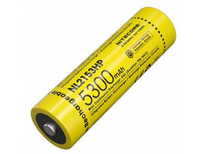 Аккумулятор защищенный Nitecore Li-Ion 21700 NL2153HP 3.6V 5300mAh Желтый (2464812628)