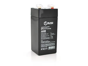 Аккумуляторная батарея EUROPOWER AGM EP4-4F1 4 V 4 Ah ( 47 x 47 x 100 (105) ), 0.44 kg Black Q30/2160