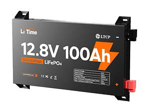Аккумуляторная батарея литий-железо-фосфатная 12.8В 100А*ч LiFePO4 LiTime Slim 12V100-100-SLIM-LTCP-4-SE100 ультратонкая