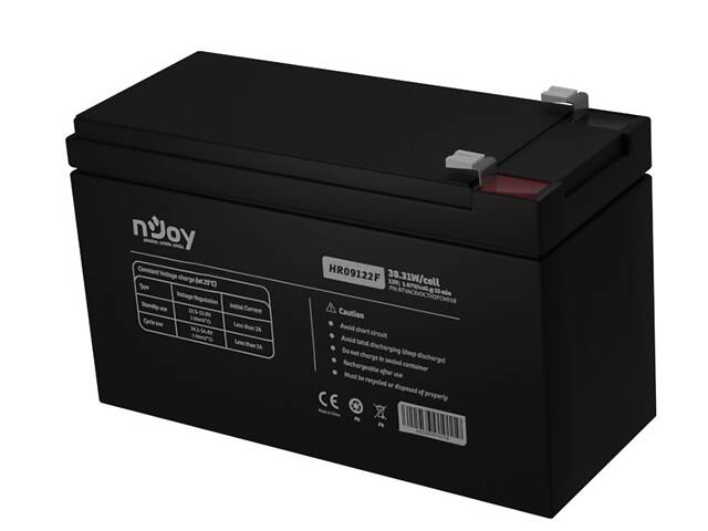 Аккумуляторная батарея nJoy HR09122F 12V 9AH (BTVACIUOCTH2FCN01B) AGM - Фото 3
