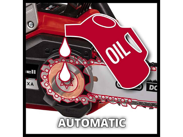 Акумуляторна безщіткова ланцюгова пила Einhell FORTEXXA 18/30 Li-Solo : 18B, (акум 4 ампера і зарядка) 4600010 4512042 - Фото 9