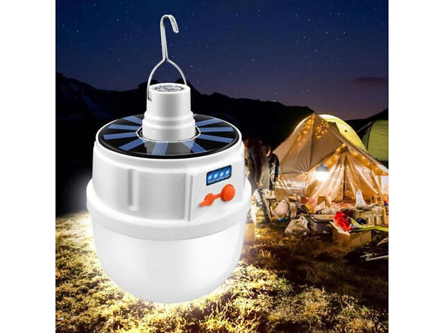 Акумуляторна кемпінгова LED лампа світильник із сонячною панеллю 5 режимів до 8 годин X-Balog BL-2025 - Фото 13