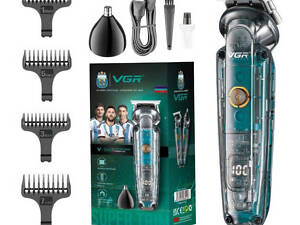 Акумуляторна машинка для стрижки волосся VGR V-949, Машинка окантувальна професійна для бороди
