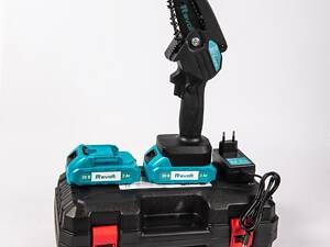 Акумуляторна Міні Ланцюгова Пила 20В, шина 10см Revolt BCS202 +2 акб + зарядне + кейс, Швеція