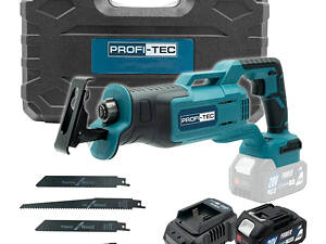 Аккумуляторная сабельная пила PROFI-TEC BJR2022 POWERLine: с АКБ 20V 4.0Аг (006611)