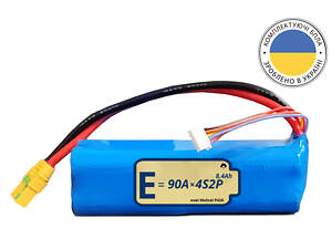 Аккумуляторная сборка 4S2P Energy Life 8400 мАч Moliсel 21700-P42A Li-Ion 10AWG XT90S-F (001)