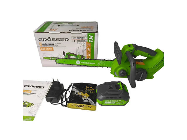 Акумуляторна ланцюгова пила Grosser GCS 121HS - Фото 1