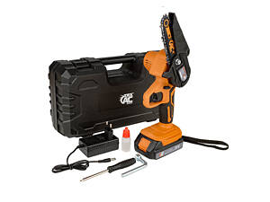 Акумуляторна ланцюгова пилка гілкоріз Техас TAOE-S4: з АКБ 20V 2шт-2Ah, 2 шини і ланцюги по 100/150мм