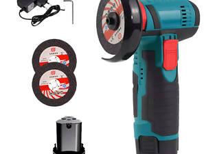 Аккумуляторная угловая шлифмашина болгарка 2 аккумулятора №2133