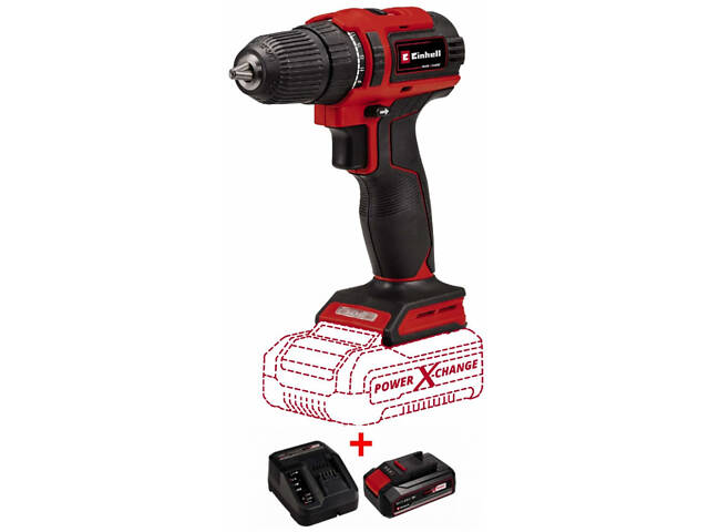 Аккумуляторный бесщеточный шуруповерт Einhell TE-CD 18/40 Li BL Solo: 18V (аккум 2.5 ампера и зарядка) - Фото 1