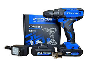 Акумуляторний шурупокрут Zegor Advanced 18V (CDA-18) з АКБ 2шт-18V 2.0Ah