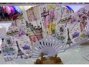 Аксессуар для девушки веер (C2832) изображен Париж, 6 дизайнов