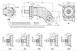 Аксиально-поршневой насос постоянного рабочего давления ISO 12-130 см3/об HYDRAULIC