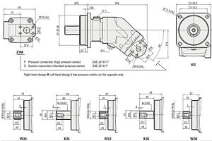 Аксиально-поршневой насос постоянного рабочего давления ISO 12-130 см3/об HYDRAULIC