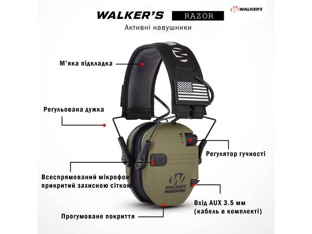 активні навушники Walker’s Razor - Фото 2