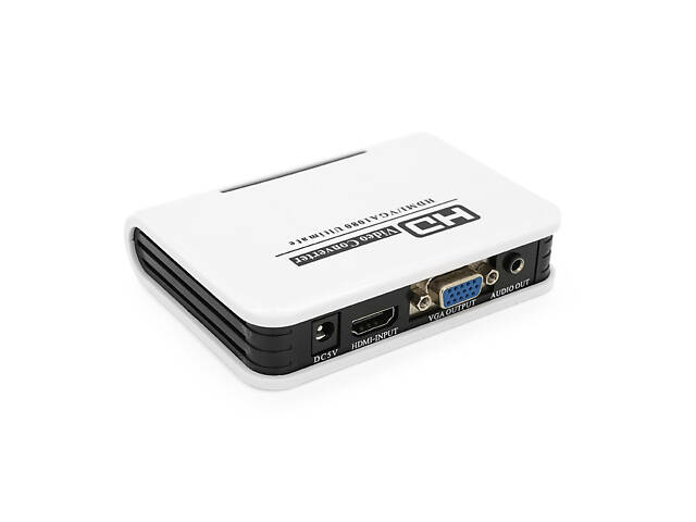 Активний конвертер HDMI (input) на VGA(output) + Audio Adapter, White, 4K / 2K, - Фото 1