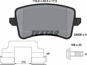 Акция Колодки тормозные (задние) Audi A4/A5/Q5 07- (Lucas; 330mm) Q+ 2460601