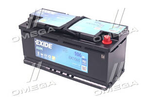 Аккумулятор 106Ah-12v Exide AGM (392х175х190),R,EN950 EK1060 UA51