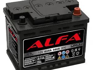 Акумулятор (АКБ) ALFA 6СТ-62-А3(0) 560A (243*175*190) 13, 2 кг