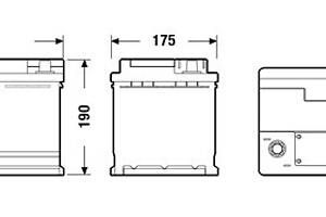 Акумулятор 105Ah-12v Exide AGM (392х175х190), R, EN950 EK1050 UA51