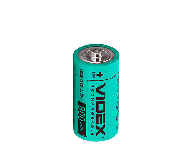 Акумулятор 2 штуки VIDEX 16340 (CR123) 800 mAh Li-Ion 3.7V без захисту Літій-Іонний ORIGINAL - Фото 2