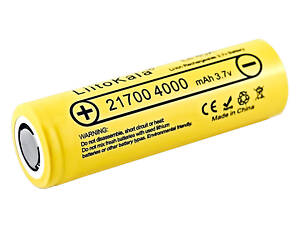 Акумулятор 20 штук LIITOKALA LII-40A 21700 4000 mAh Li-Ion 3.7V 15A (40A) без захисту високострумовий Літій-Іо