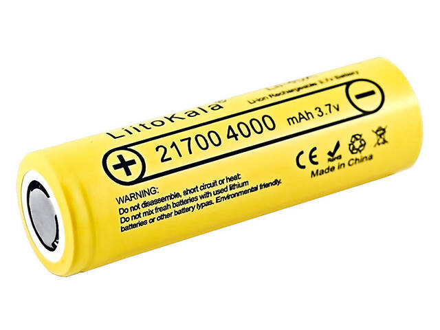 Акумулятор 20 штук LIITOKALA LII-40A 21700 4000 mAh Li-Ion 3.7V 15A (40A) без захисту високострумовий Літій-Іо - Фото 1