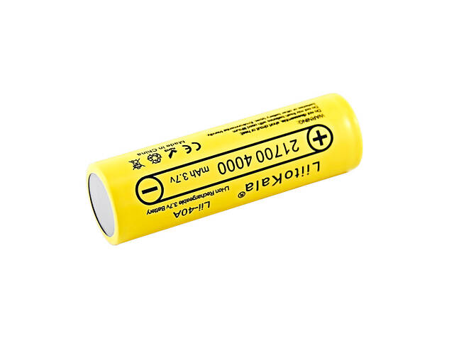 Акумулятор 20 штук LIITOKALA LII-40A 21700 4000 mAh Li-Ion 3.7V 15A (40A) без захисту високострумовий Літій-Іо - Фото 3