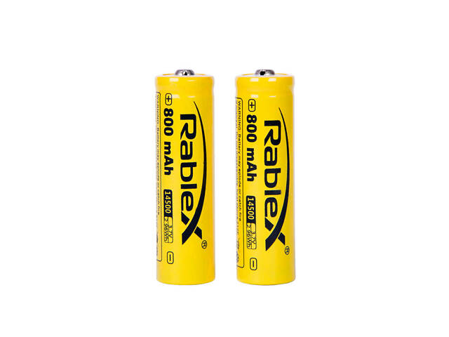Акумулятор 20 штук RABLEX 14500 800 mAh Li-Ion 3.7V 2.96Wh без захисту Літій-Іонний ORIGINAL - Фото 4