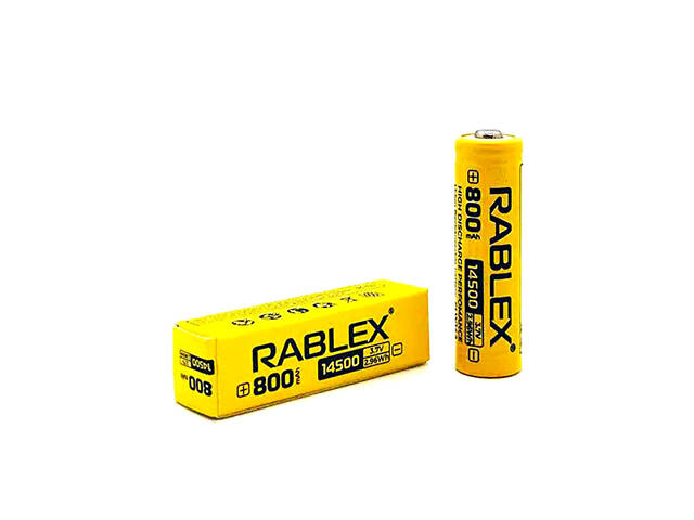 Акумулятор 20 штук RABLEX 14500 800 mAh Li-Ion 3.7V 2.96Wh без захисту Літій-Іонний ORIGINAL - Фото 5