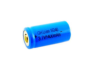 Акумулятор 5 штук RAKIETA 16340 (CR123) 1400 mAh Li-Ion 3.7V з захистом Літій-Іонний