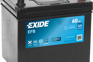 Акумулятор 60 Ah/12V EXIDE EFB JIS Euro ЕL604