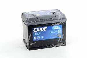 Акумулятор 62Ah-12v Exide EXCELL (242х175х190), R, EN540 EB620 UA51