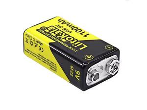 Акумулятор 9V 6F22 крона LiitoKala USB-9V 1100mAh Li-ion USB Type-C