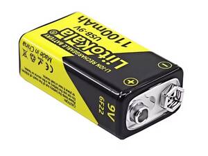 Акумулятор 9V 6F22 крона LiitoKala USB-9V 1100mAh Li-ion USB Type-C