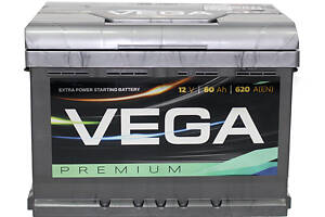 Акумулятор автомобільний Vega Premium 60-1 (L+) (620А) (ВЕГА) WESTA (ВЕСТА)