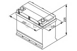 Акумулятор Bosch 12В/45Аг/300А/10,78кг