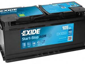 Аккумулятор EXIDE AGM-105Ah| EN 950 | 392x175x190 (ДхШхВ) EXIDE EK1050 на BMW X6 (E71, E72)