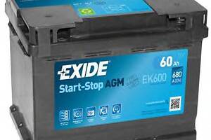 Акумулятор EXIDE AGM - 60Ah| EN 680 | 242x175x190 (ДхШхВ) EXIDE EK600 на KIA CEE'D SW (ED)